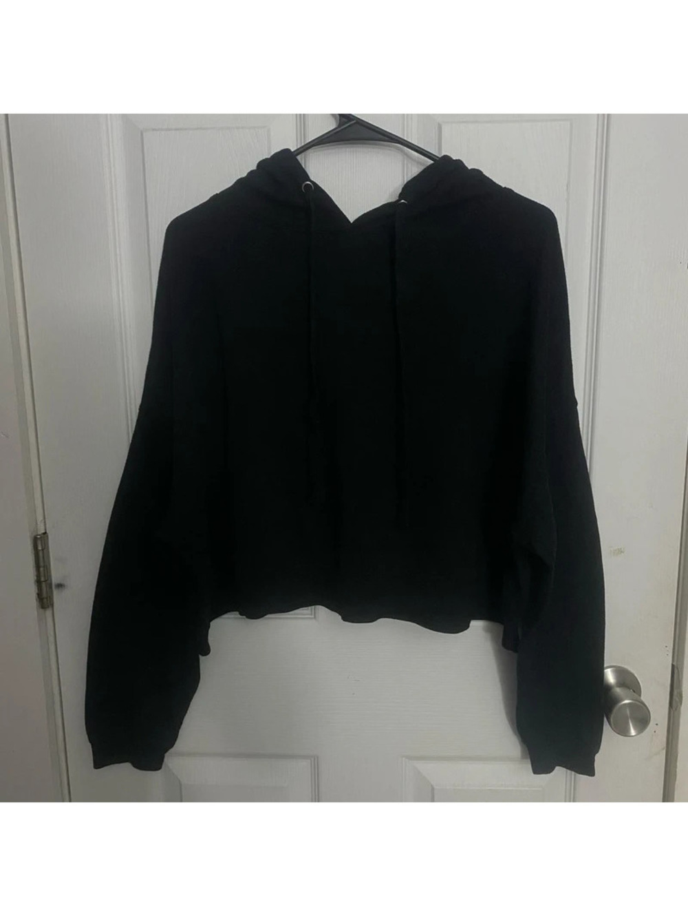 Primark Black Cropped Hoodie US 16
